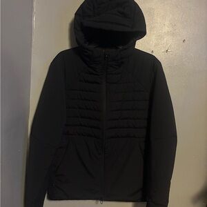lululemon athletica Men's Black Hooded Puffer Jacket